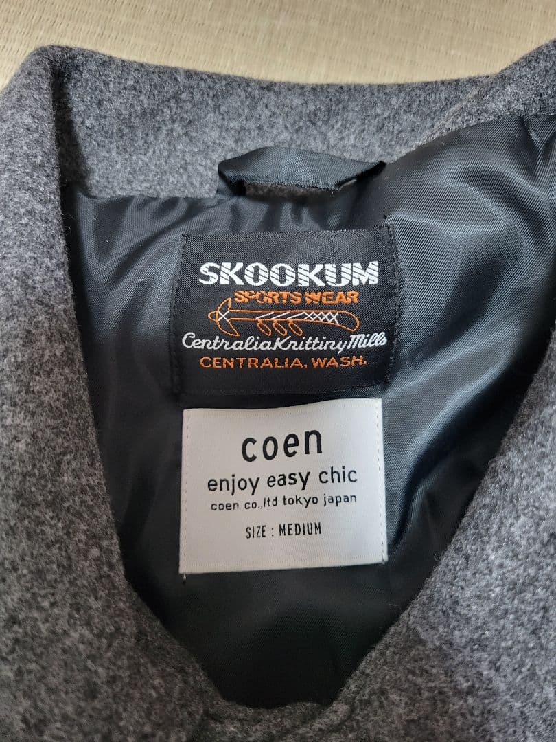 美品古着！　スクーカム　スタジャン　Mサイズ　グレー