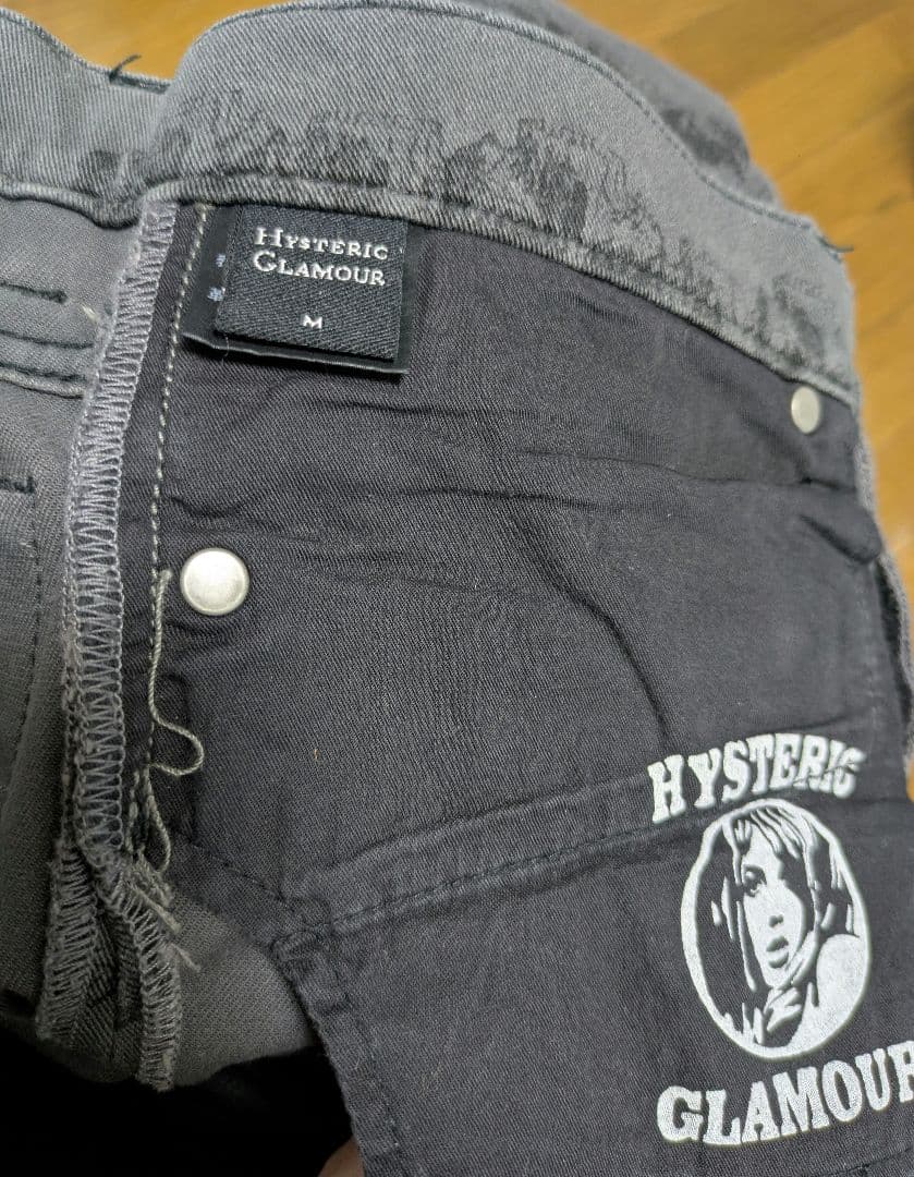 ヒステリックグラマー スカル柄ドクロ　パンツ 牛革タグM ユニセックス Y2K