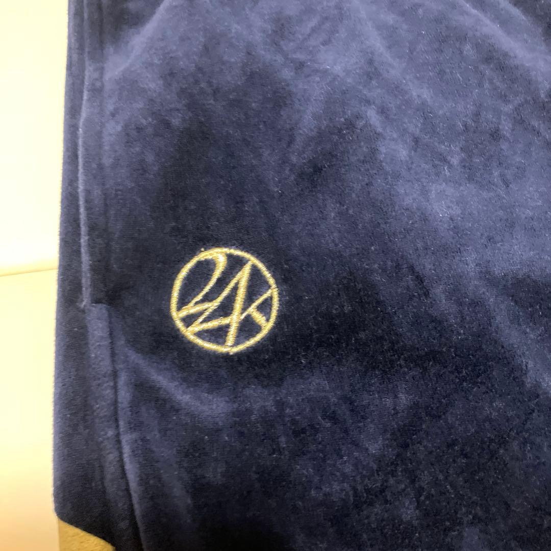 24karats ベロアジャージ セットアップ ネイビー　ワインレッド　Mサイズ