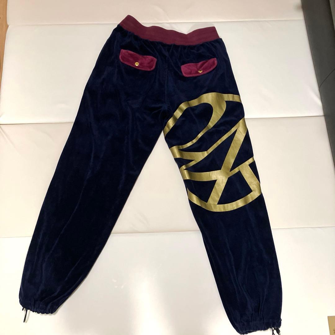 24karats ベロアジャージ セットアップ ネイビー　ワインレッド　Mサイズ