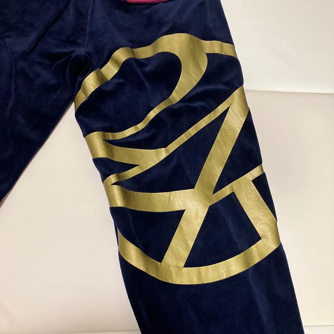 24karats ベロアジャージ セットアップ ネイビー　ワインレッド　Mサイズ