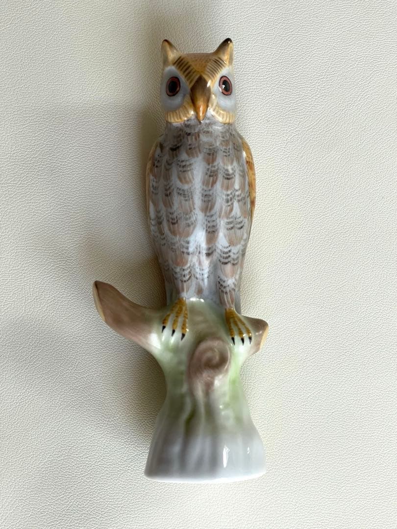 ruiX ヘレンド 梟ふくろう 磁器製フクロウ 置物 飾り物 ハンガリー