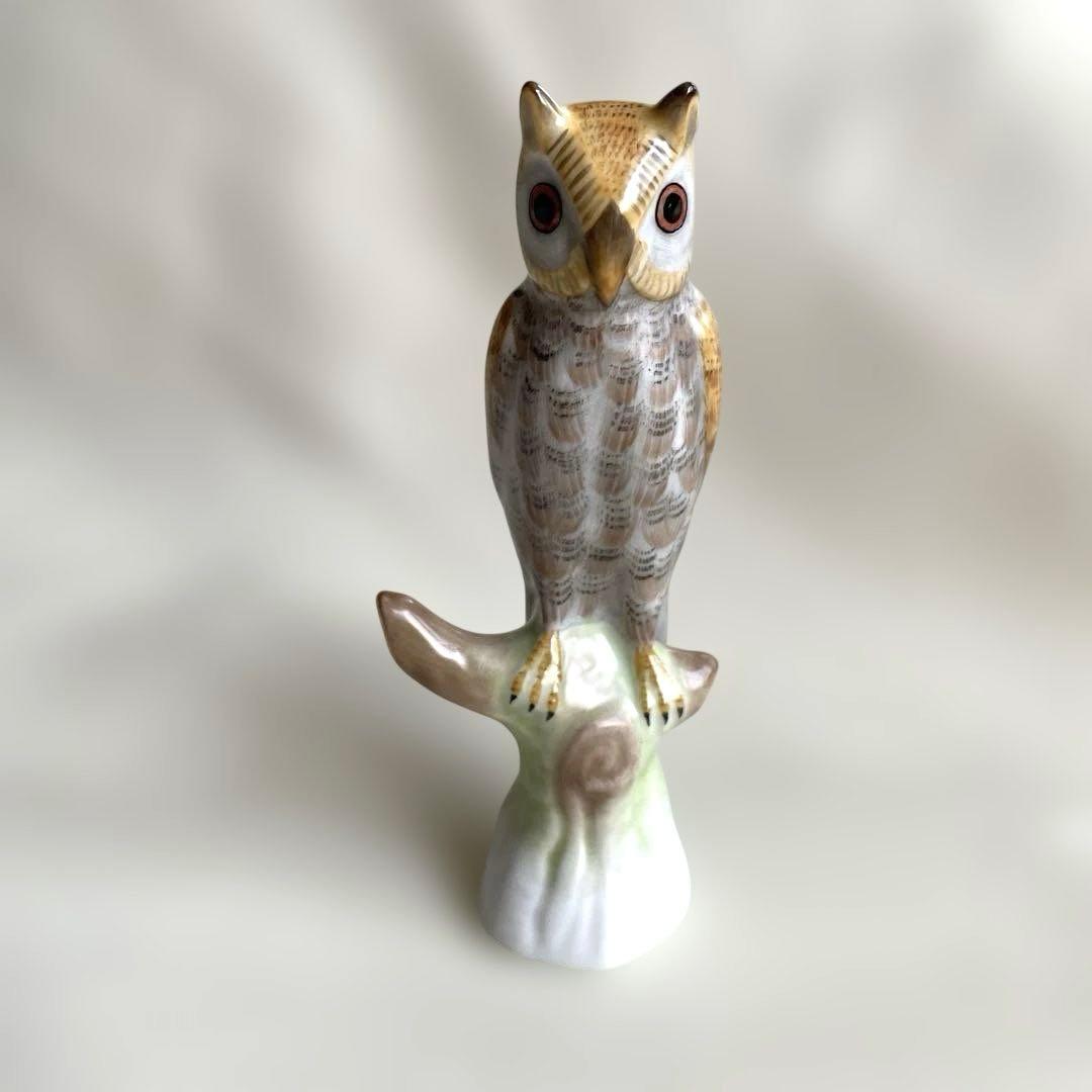 ruiX ヘレンド 梟ふくろう 磁器製フクロウ 置物 飾り物 ハンガリー