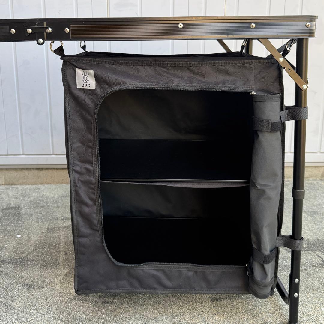 DOD(ディーオーディー) クッキングキング 耐熱メッシュ 収納棚付き