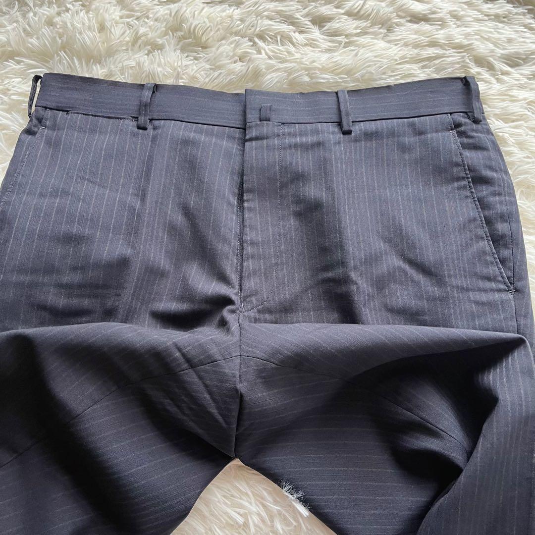 極美品✨五大陸　ピーター ジョンストン　スリーピーススーツ　ネイビー　ストライプ