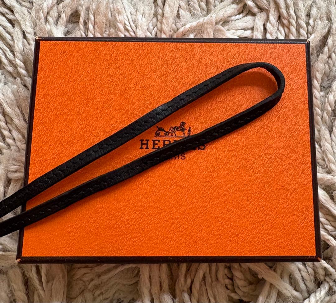 00年 エルメス D刻印 マルジェラ期 クロシェットネックレス HERMES 黒