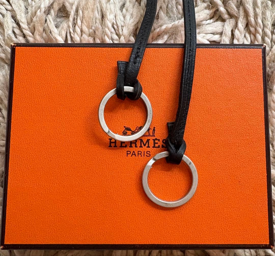 00年 エルメス D刻印 マルジェラ期 クロシェットネックレス HERMES 黒