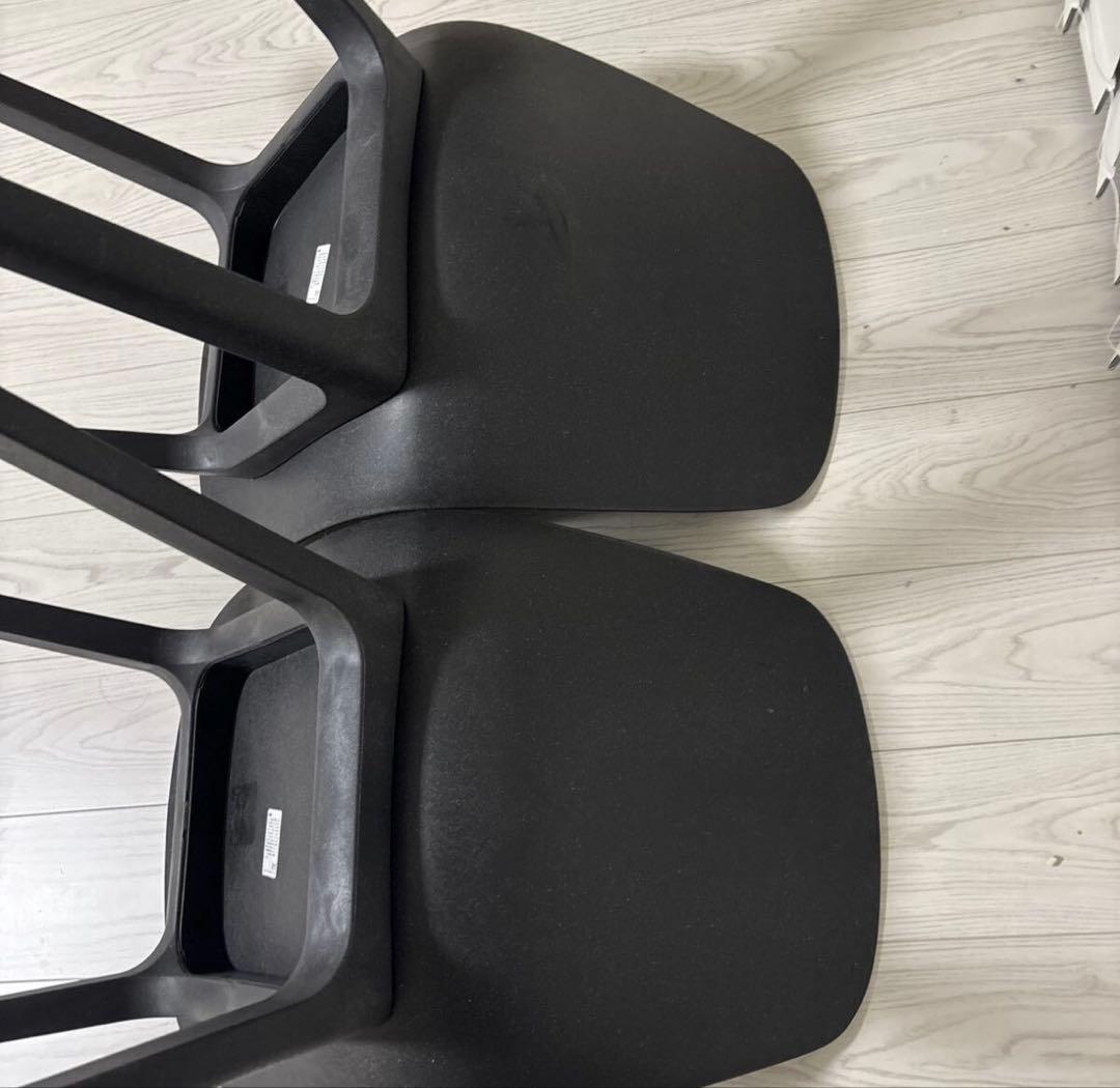 専用　イケア　IKEA スタッキングチェア　2脚　デザイナーチェア　ブラック　黒