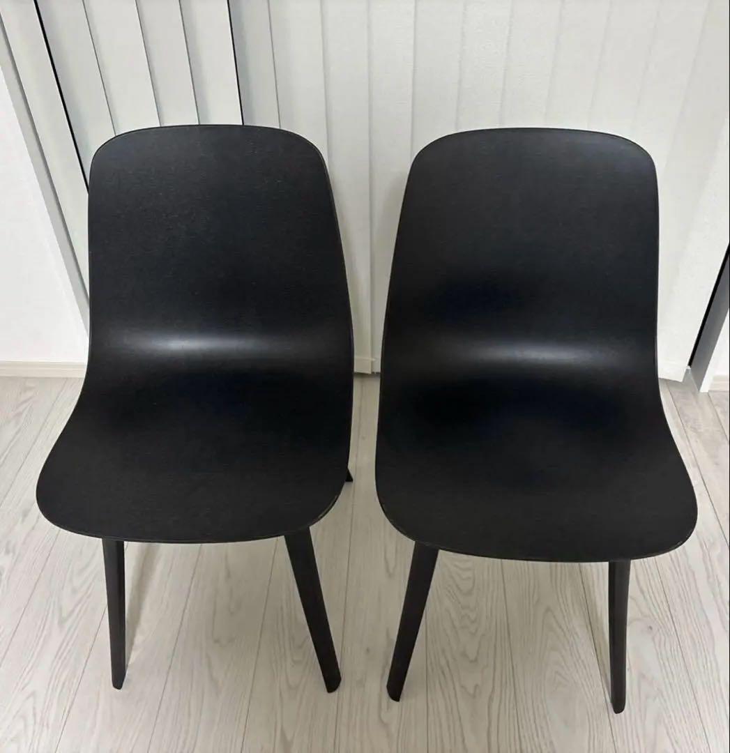 専用　イケア　IKEA スタッキングチェア　2脚　デザイナーチェア　ブラック　黒