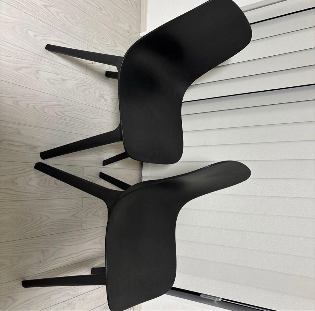 専用　イケア　IKEA スタッキングチェア　2脚　デザイナーチェア　ブラック　黒