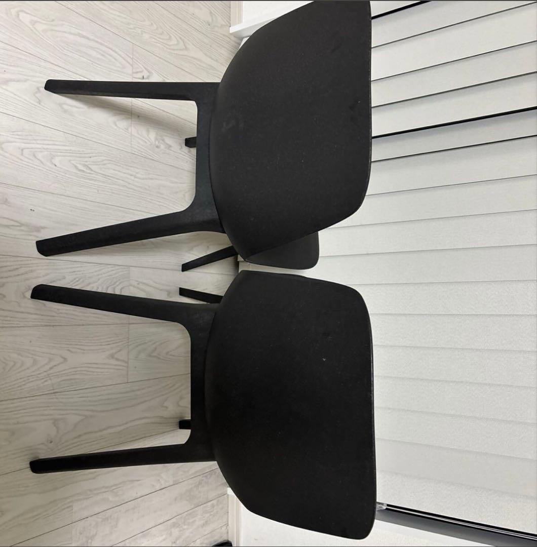 専用　イケア　IKEA スタッキングチェア　2脚　デザイナーチェア　ブラック　黒