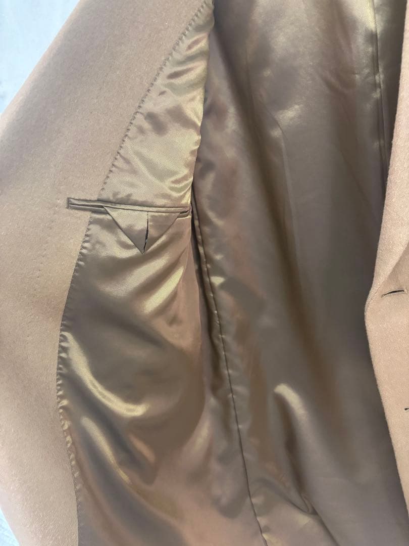 ユニクロ　ウールカシミヤチェスターコート　　ブラウン　XL