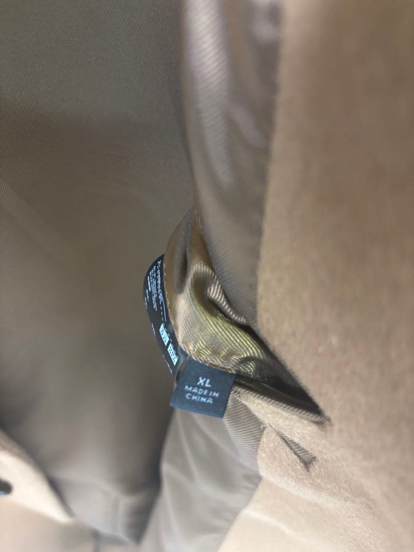 ユニクロ　ウールカシミヤチェスターコート　　ブラウン　XL