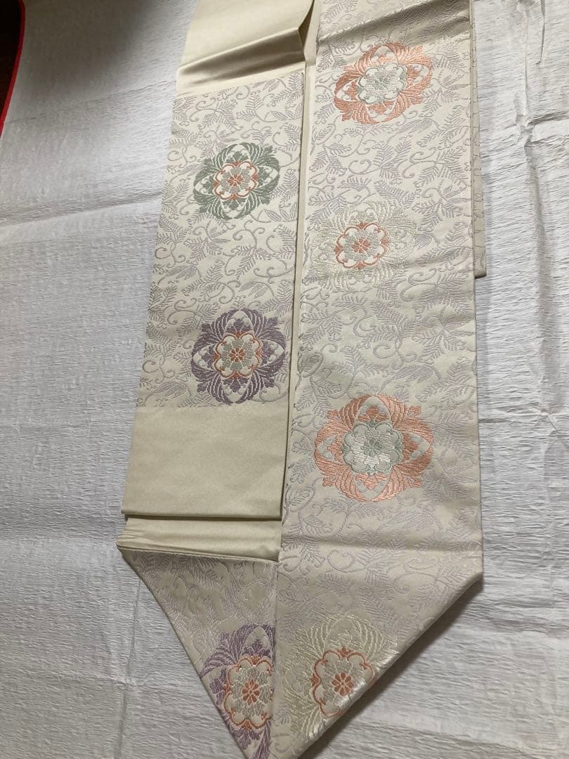 礼装用　名古屋帯　白地（生成り）