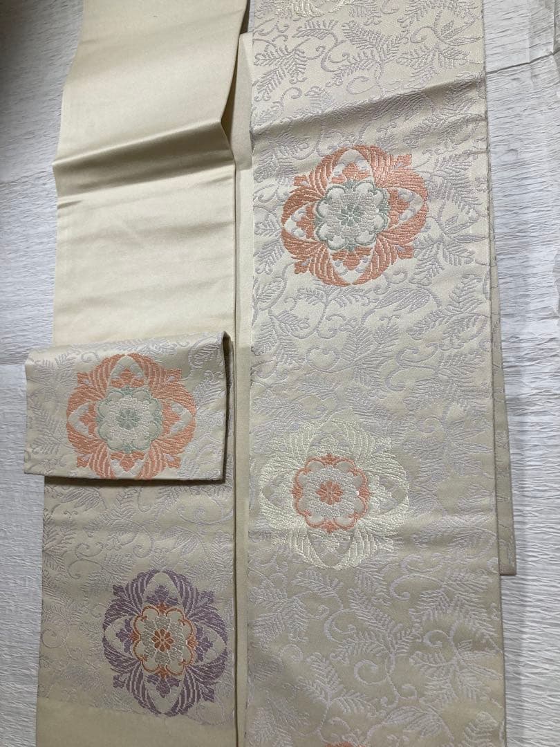 礼装用　名古屋帯　白地（生成り）