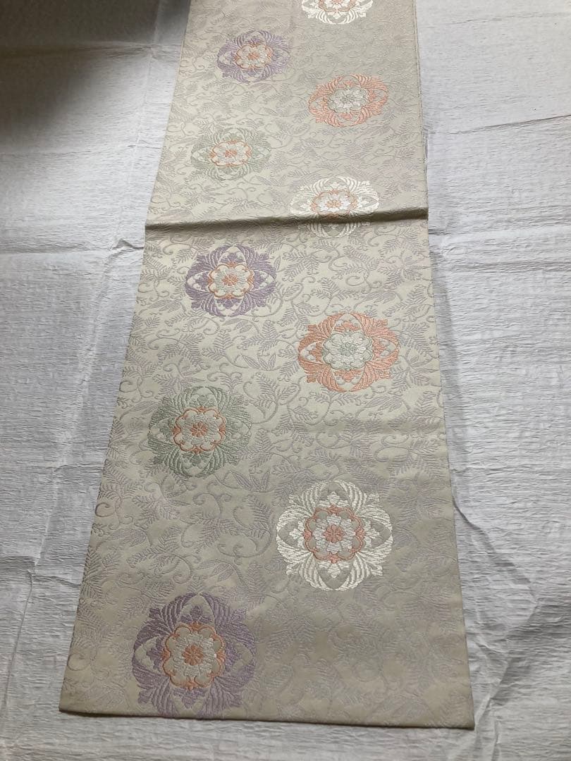 礼装用　名古屋帯　白地（生成り）