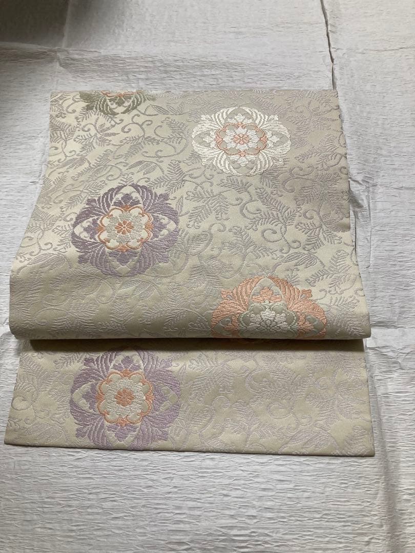 礼装用　名古屋帯　白地（生成り）