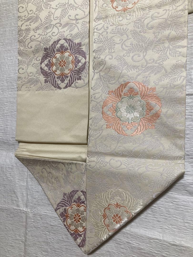 礼装用　名古屋帯　白地（生成り）