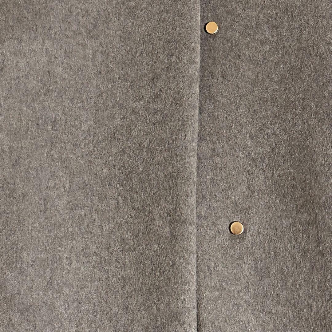 新品✨2.2万 anyfamプレミアム ウールブレンドノーカラーコート XL