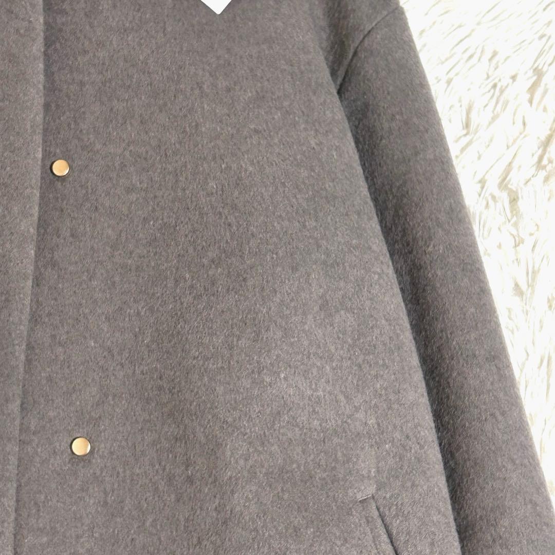 新品✨2.2万 anyfamプレミアム ウールブレンドノーカラーコート XL