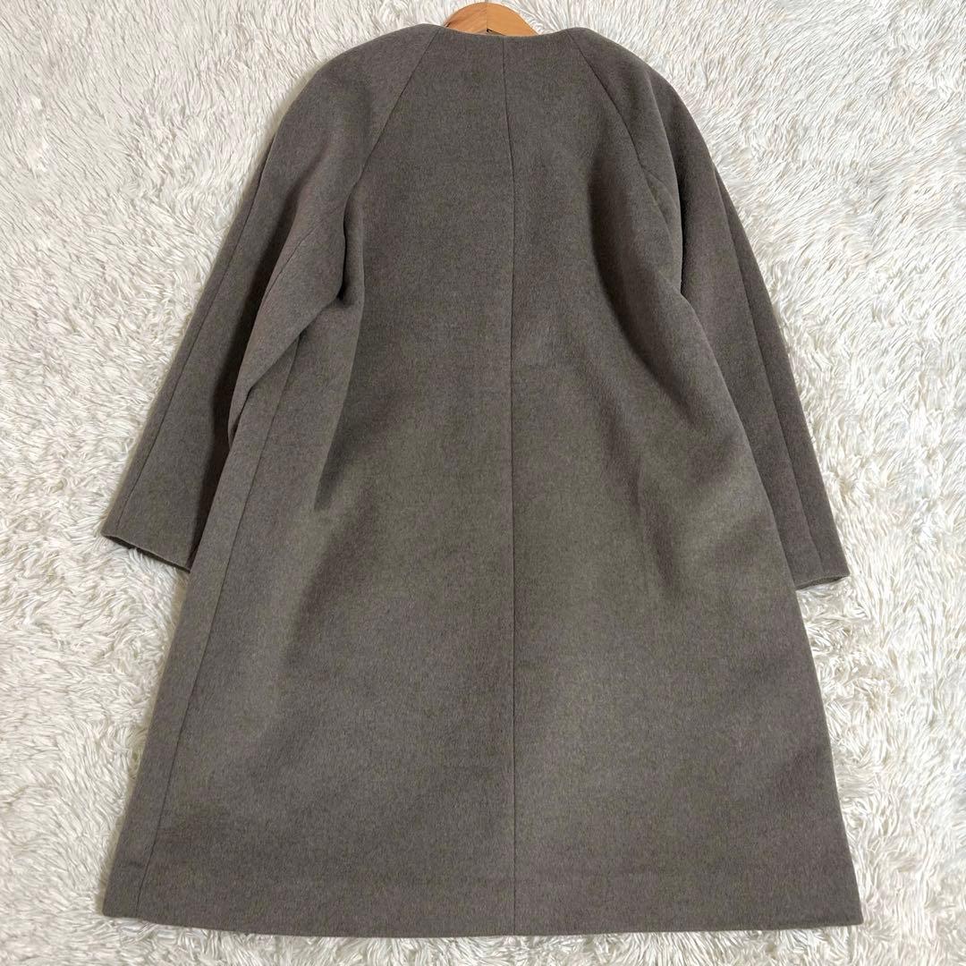 新品✨2.2万 anyfamプレミアム ウールブレンドノーカラーコート XL