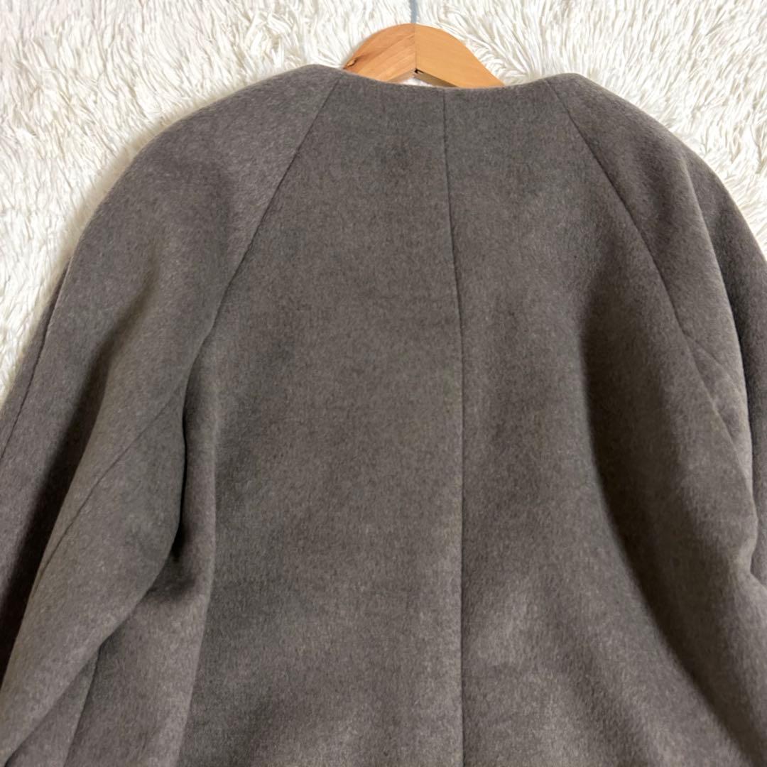 新品✨2.2万 anyfamプレミアム ウールブレンドノーカラーコート XL