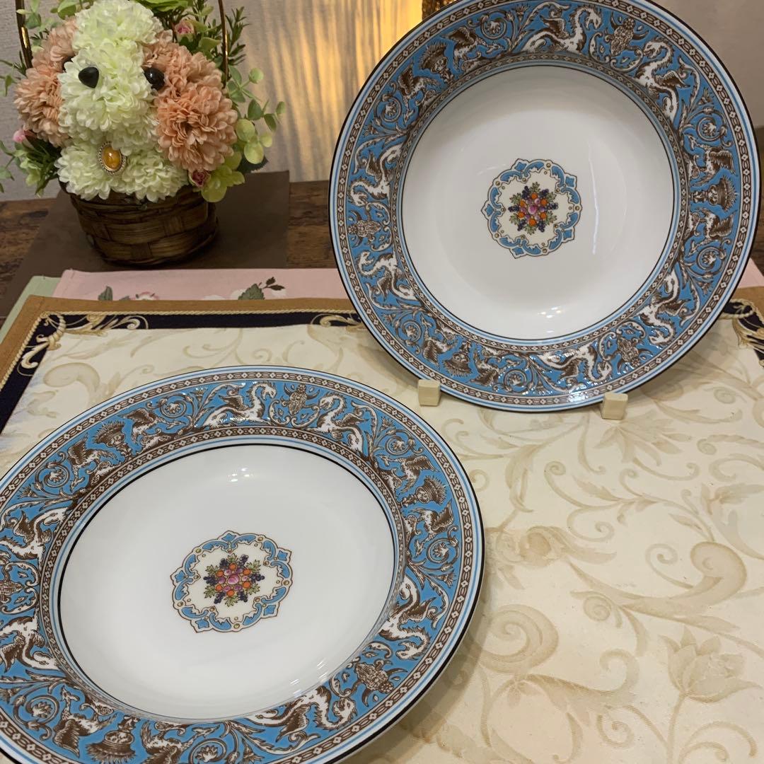 ウェッジウッド フロレンティーン　ターコイズ　20cmサラダボウル　6枚