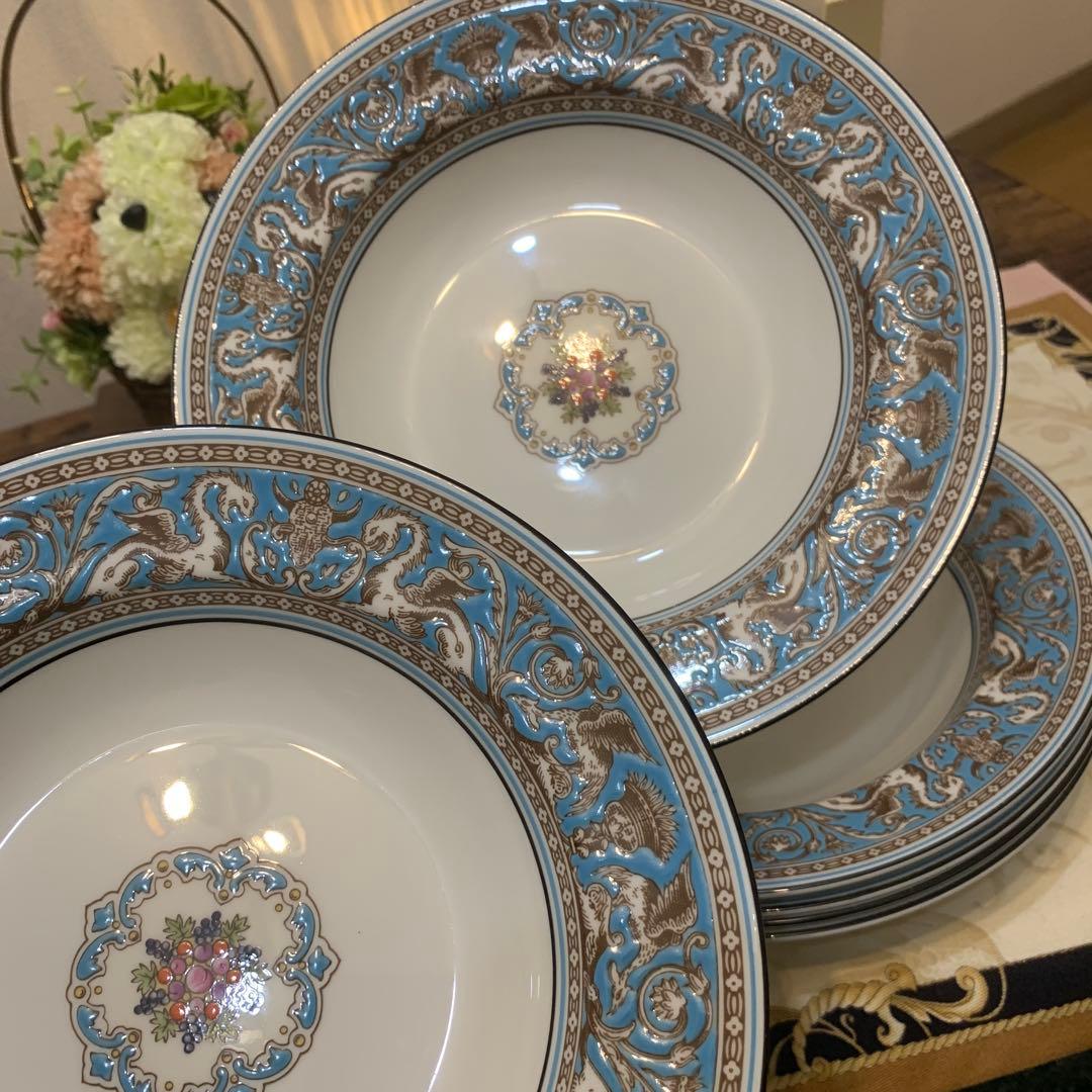 ウェッジウッド フロレンティーン　ターコイズ　20cmサラダボウル　6枚