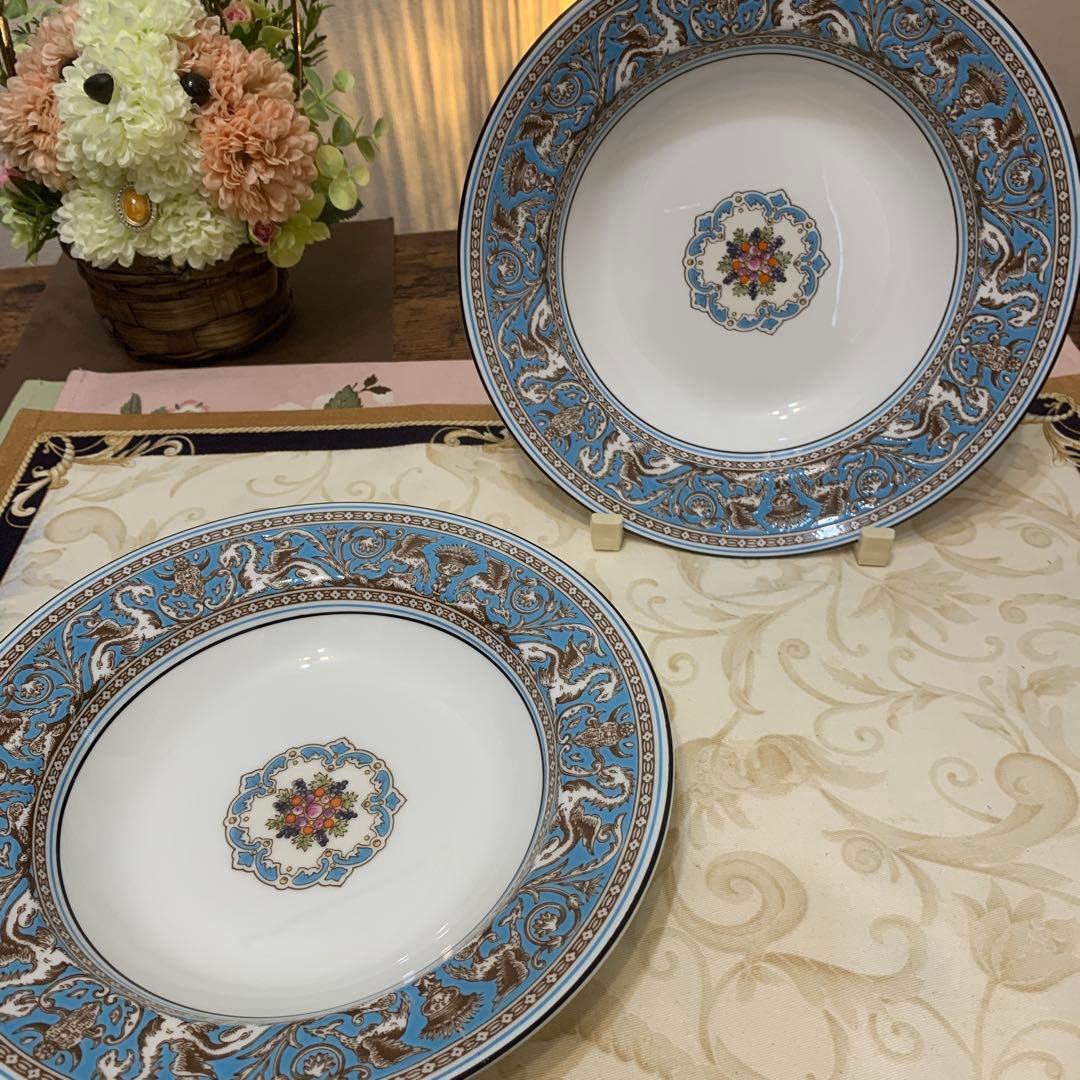 ウェッジウッド フロレンティーン　ターコイズ　20cmサラダボウル　6枚