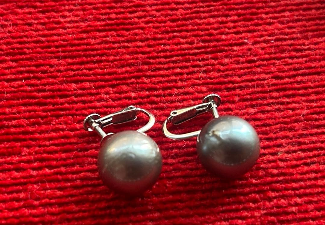 SPICA 黒真珠ネックレス＆イヤリングセット　WGK14