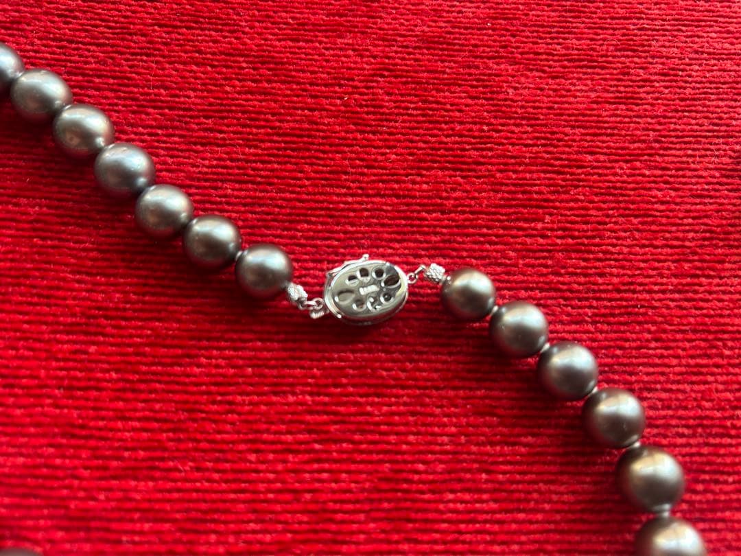 SPICA 黒真珠ネックレス＆イヤリングセット　WGK14