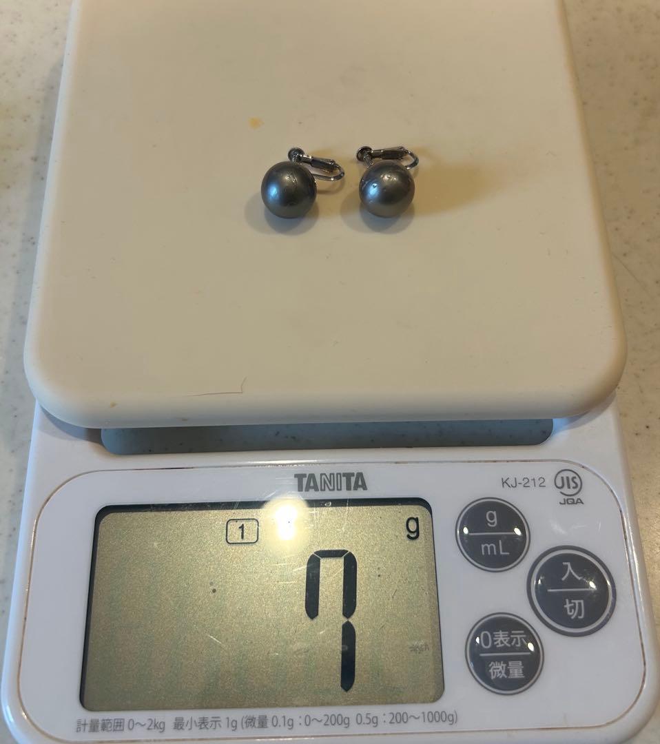 SPICA 黒真珠ネックレス＆イヤリングセット　WGK14