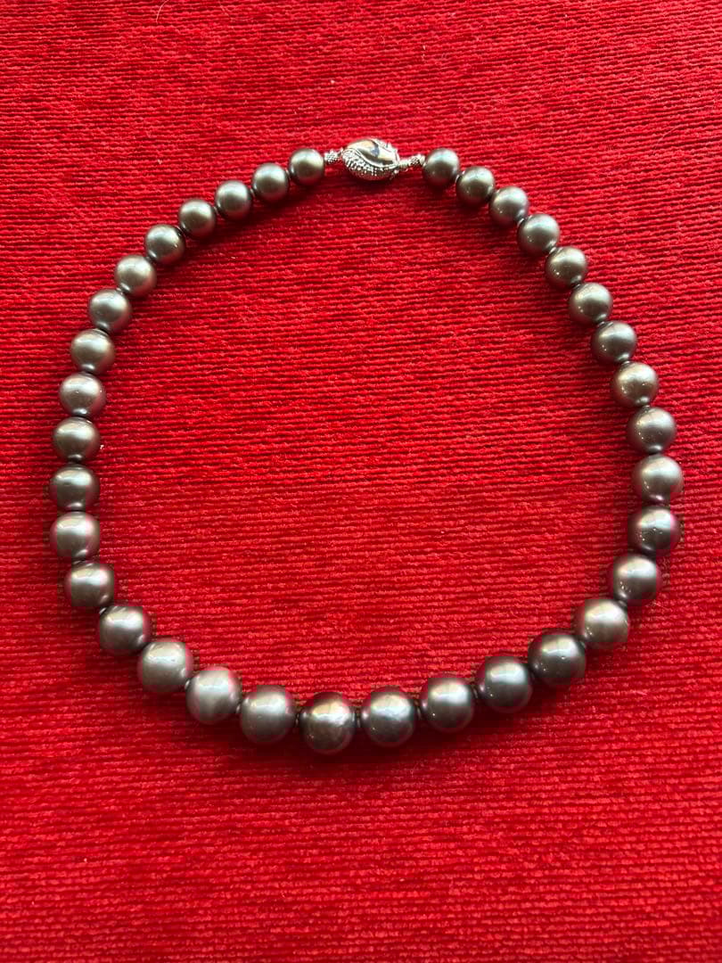 SPICA 黒真珠ネックレス＆イヤリングセット　WGK14