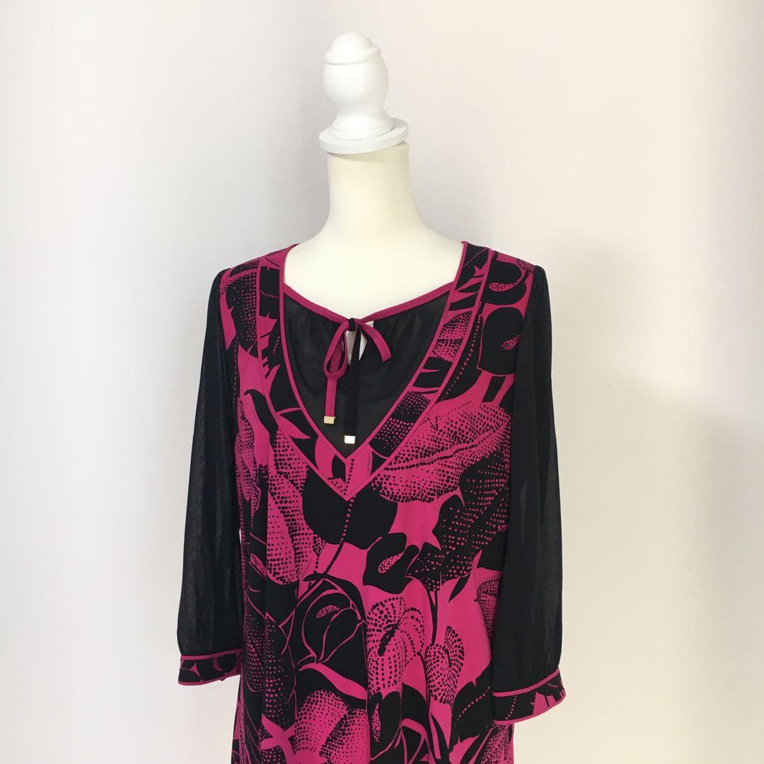 美品　LEONARD レオナール　カンカン　ストレッチ　チュニック　42