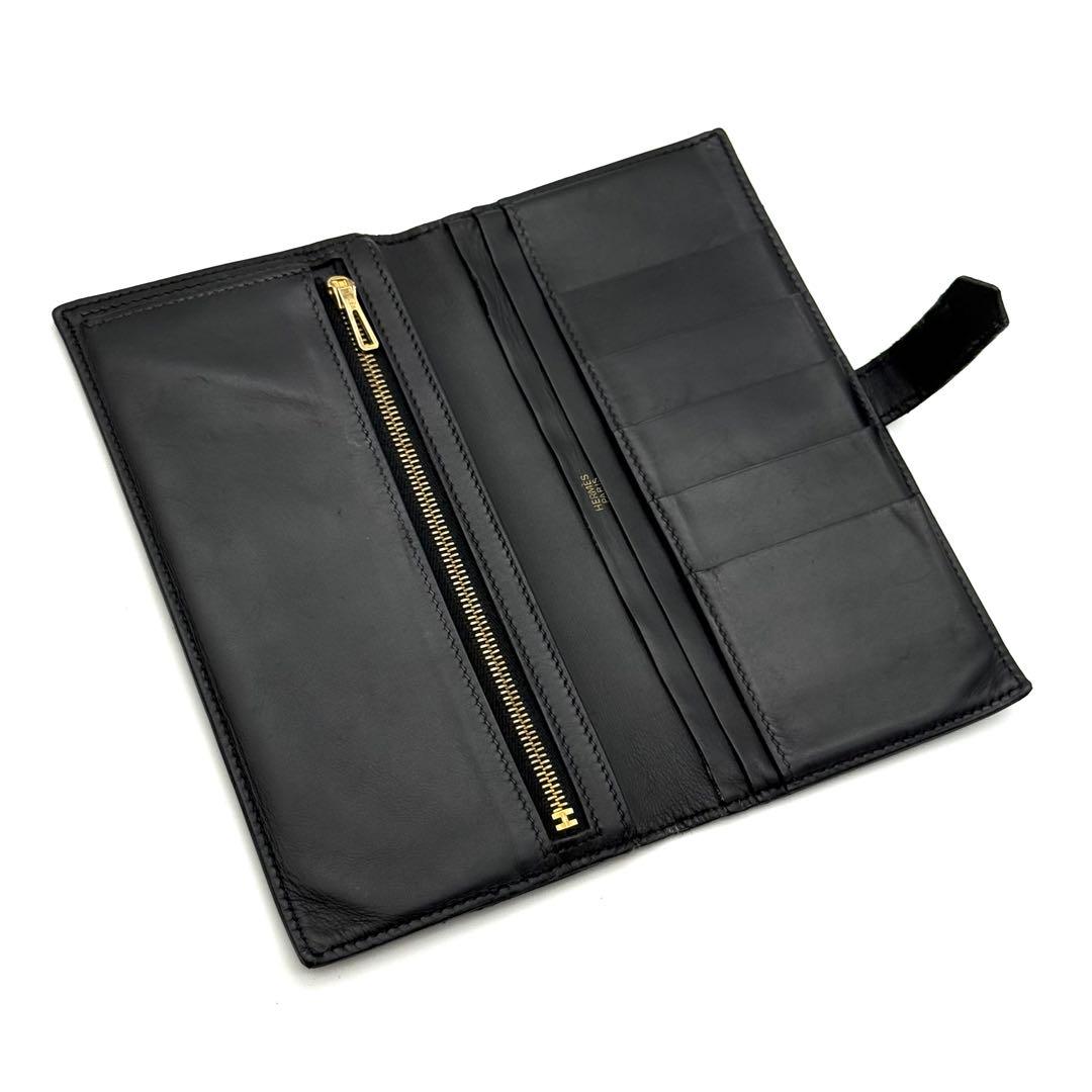極上美品✨HERMES エルメス べアン カーフ ブラック 財布 P26