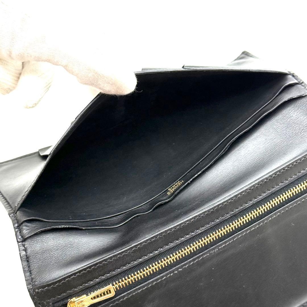 極上美品✨HERMES エルメス べアン カーフ ブラック 財布 P26