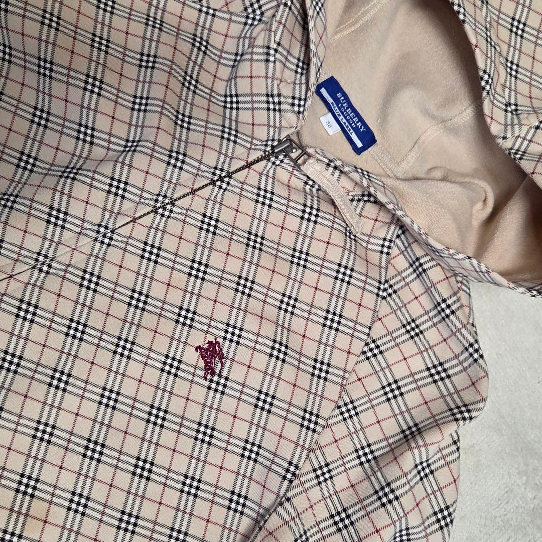 BURBERRY　BLUE LABEL ノバチェック　ジップアップパーカー　M
