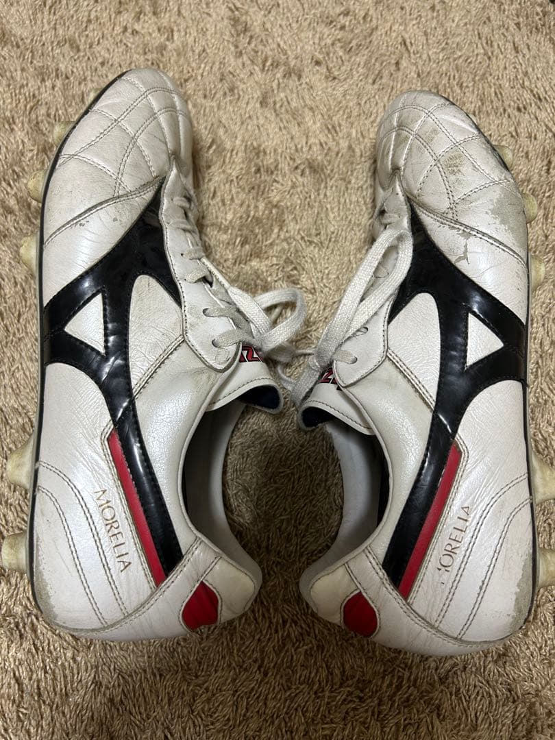 ミズノモレリアIIJAPAN ショートタン/クロスステッチ(ホワイト×ブラック)