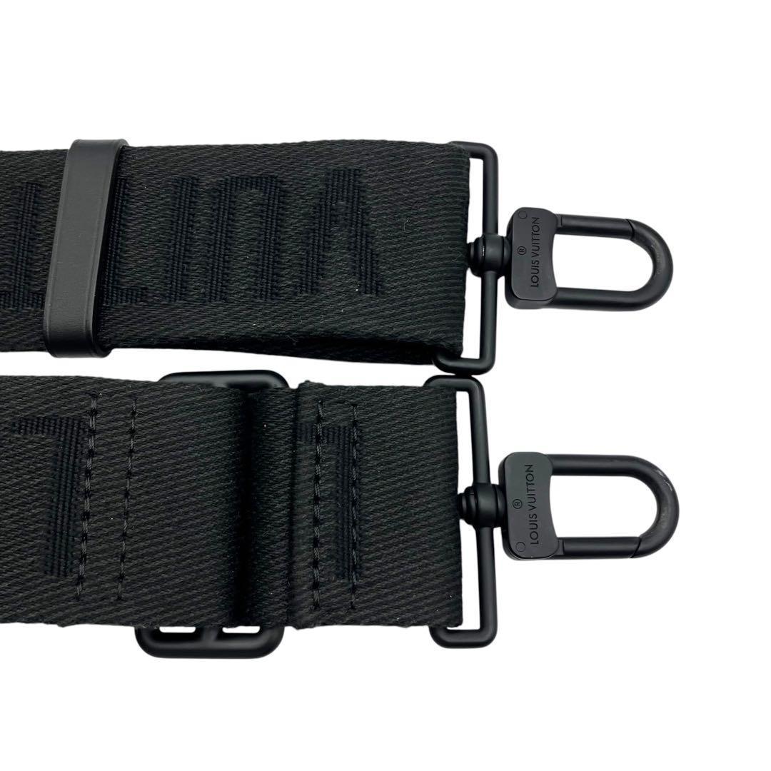 美品✨ ルイヴィトン ショルダーストラップ LVロゴ ブラック