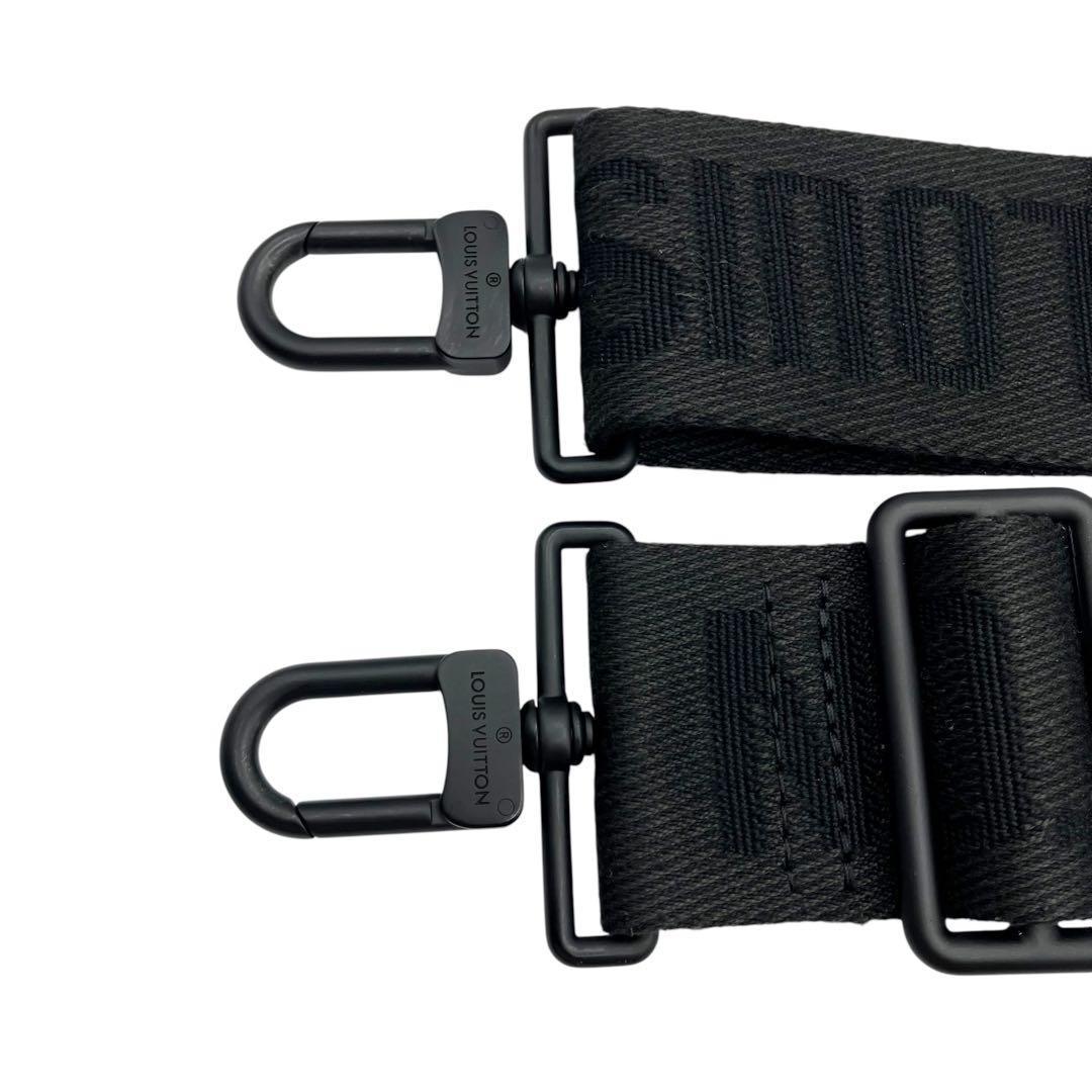 美品✨ ルイヴィトン ショルダーストラップ LVロゴ ブラック