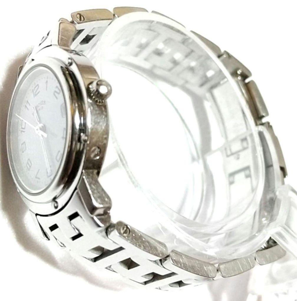 エルメス クリッパー CL4.210 観音開きバックル ホワイト レディース