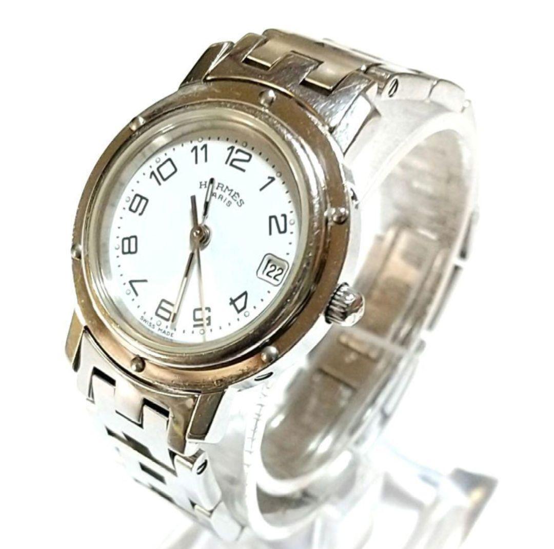 エルメス クリッパー CL4.210 観音開きバックル ホワイト レディース