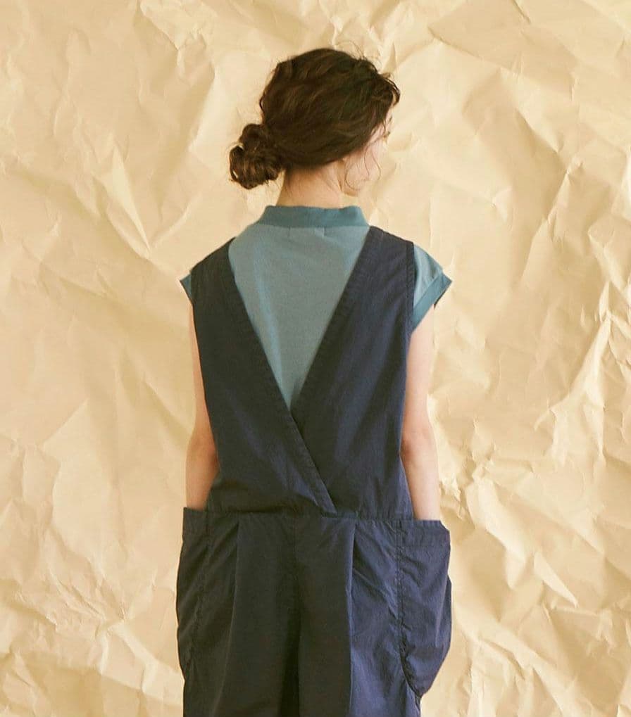 tumugu 硫化染めコンパクトツイル2wayサロペット