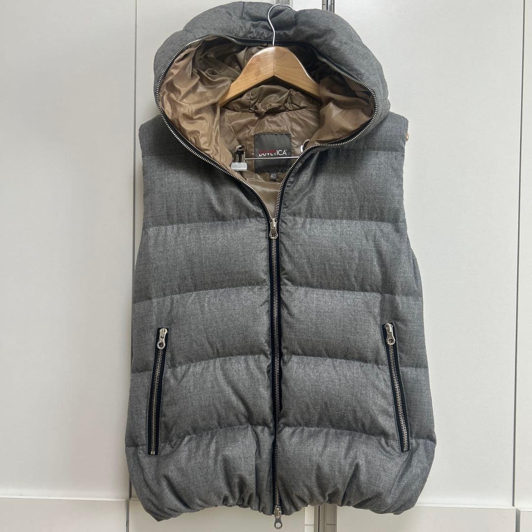 【美品】DUVETICA グレー ウールダウンベスト