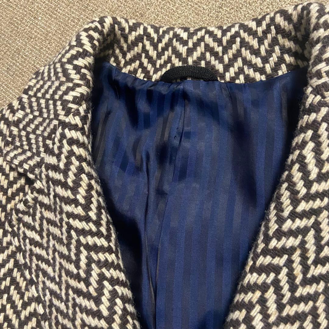 MASSIMO PIOMBO マッシモピオンボ ヘリンボーン ロングコートM相当