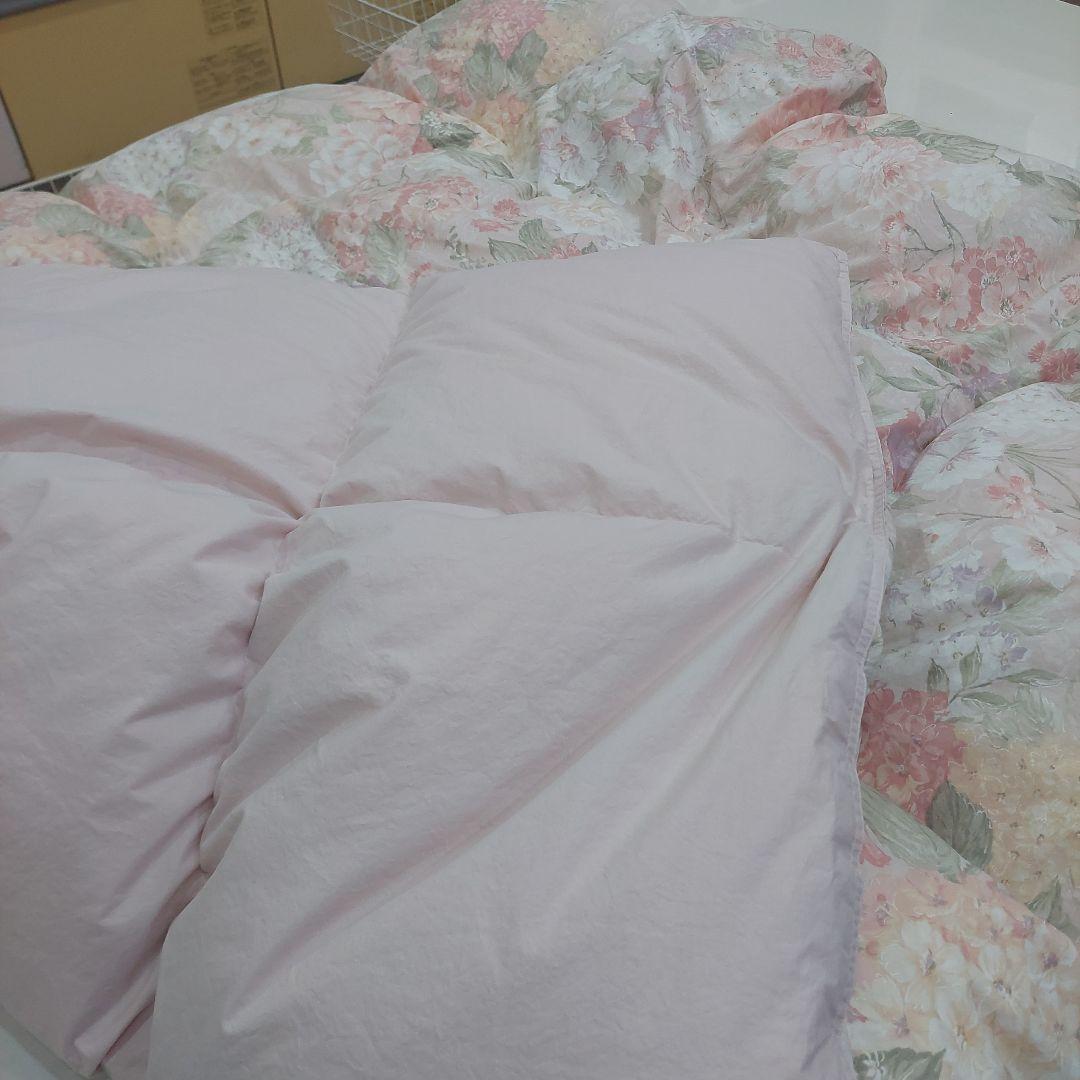 羽毛掛け布団 花柄 日本製