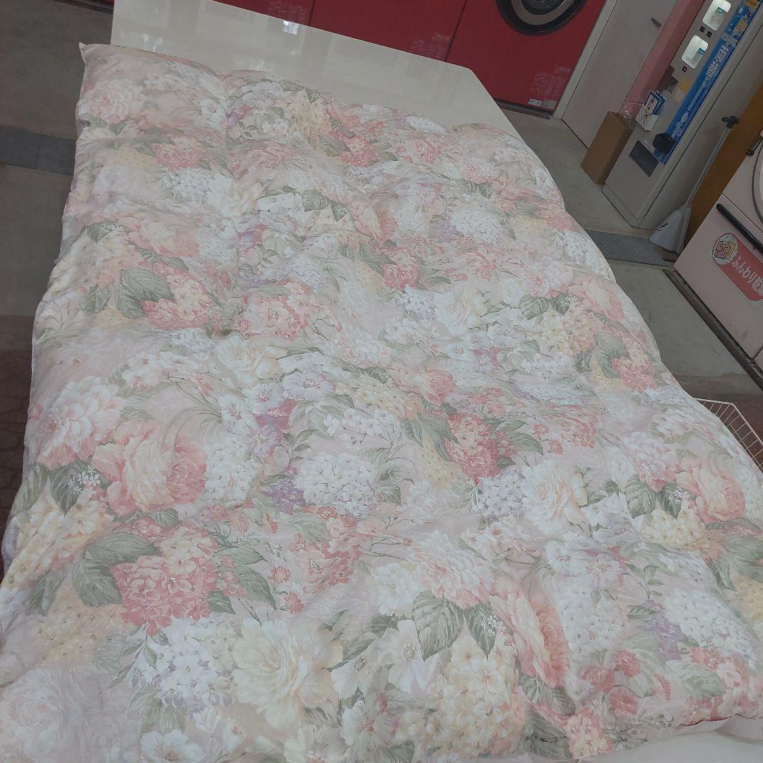羽毛掛け布団 花柄 日本製