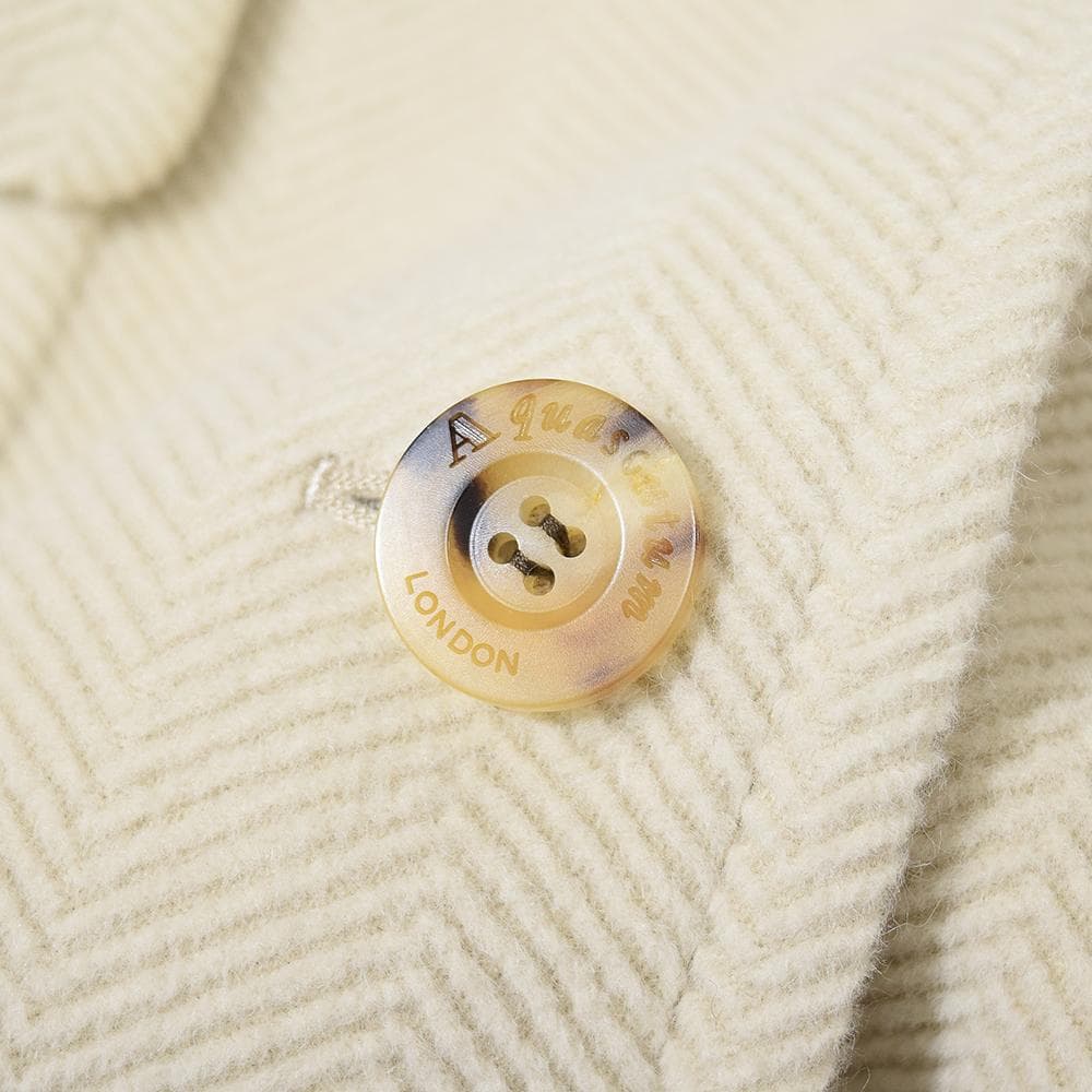 英国老舗 Aquascutum アンゴラ ウール ヘリンボーンパイル コート