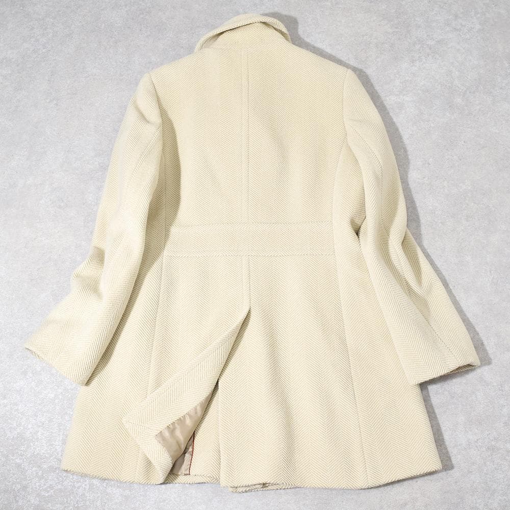 英国老舗 Aquascutum アンゴラ ウール ヘリンボーンパイル コート