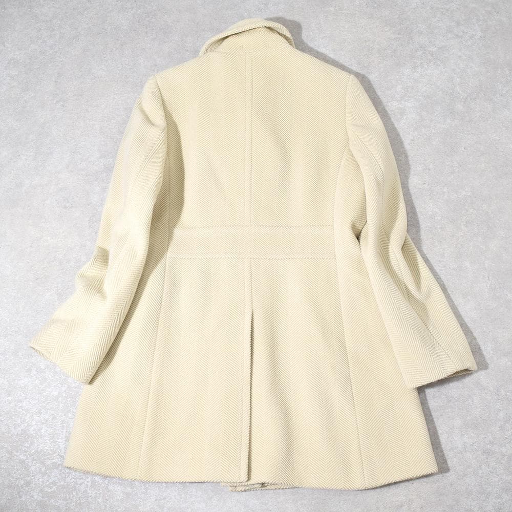 英国老舗 Aquascutum アンゴラ ウール ヘリンボーンパイル コート